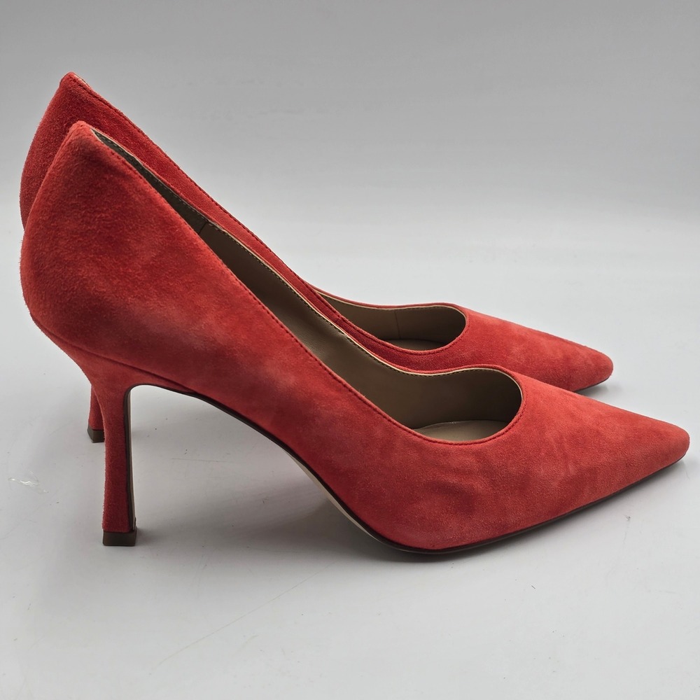 Ann Taylor Pumps Women 9M Suede Pointed Toe Red Stiletto Classic EUC Work Formal - Picture 6 of 10